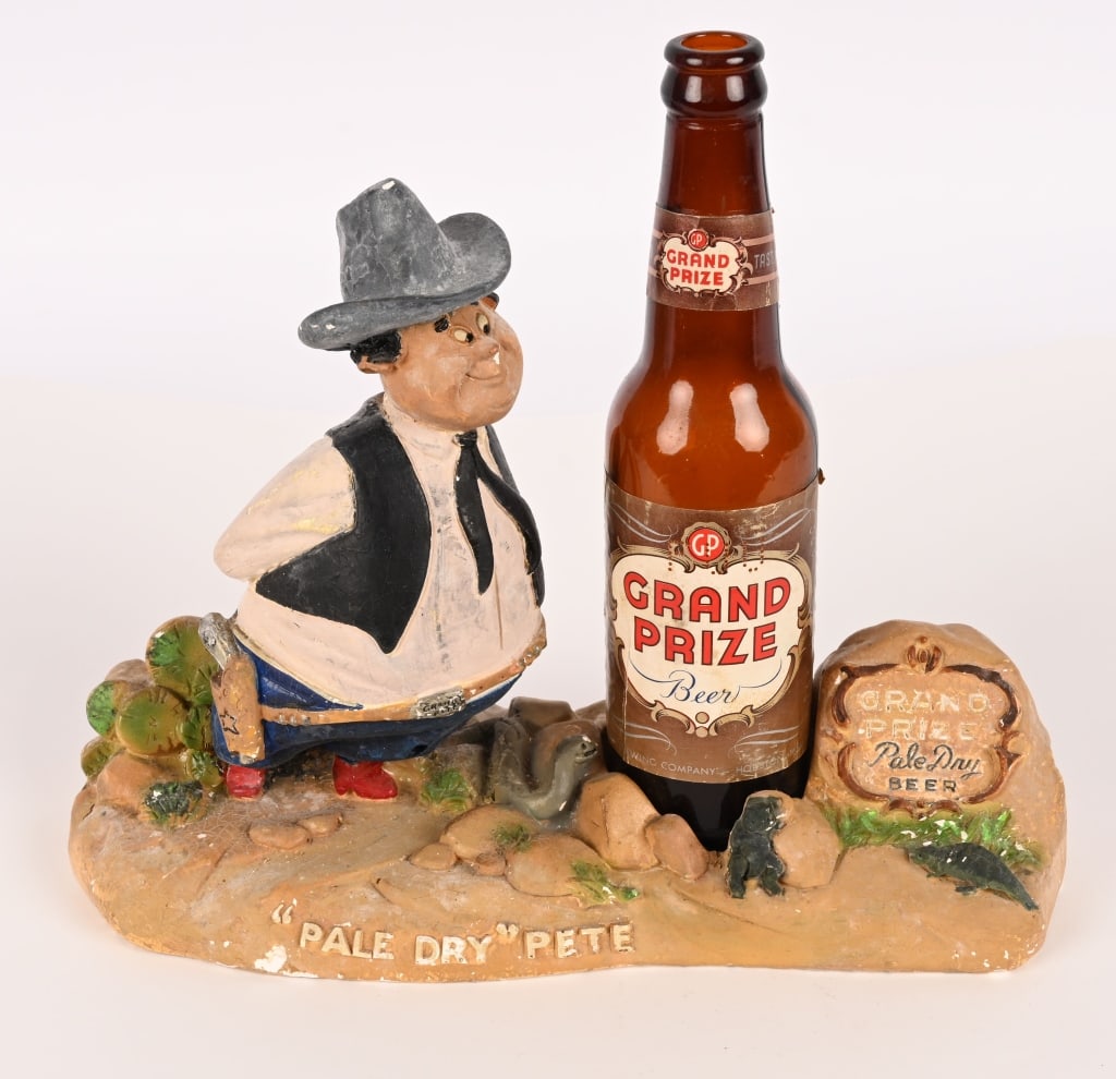 GRAND PRIZE BEER CHALKWARE BOTTLE DISPLAY (1 of 5)