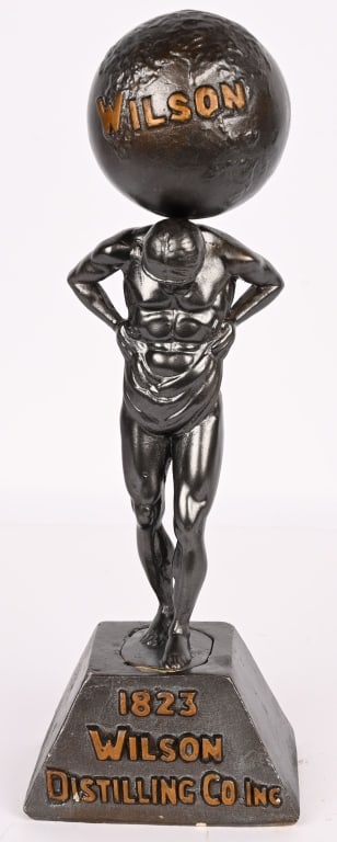 WILSON DISTILLING CHALKWARE ADVERTISING STATUE (1 of 9)