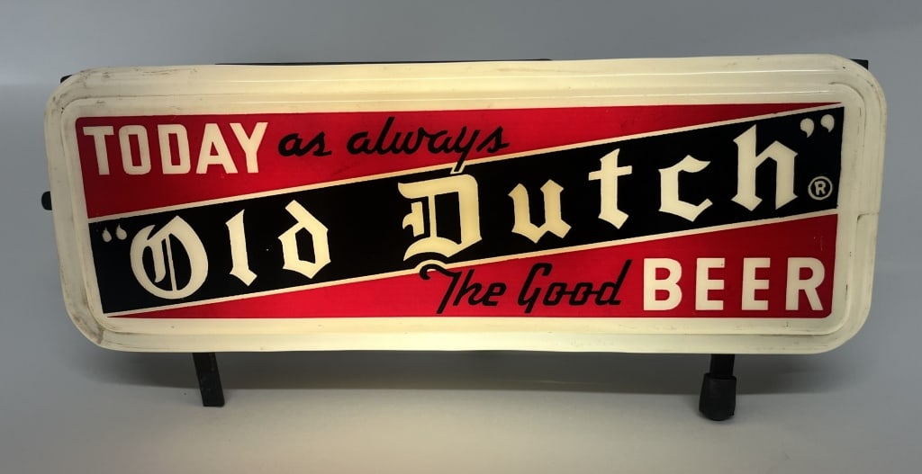 OLD DUTCH BEER LIGHTED CASH REGISTER SIGN: Old Dutch Beer Lighted Cash Register Sign. All original in great shape. Brewed in Pittsburg, Pennsylvania. Worked when tested. 11"x5 1/2" Excellent