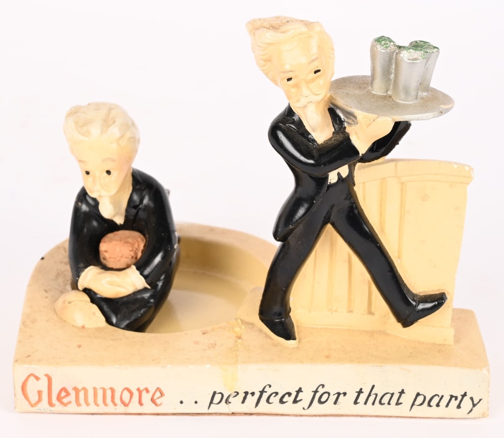 GLENMORE WHISKEY CHALKWARE BOTTLE DISPLAY (1 of 6)