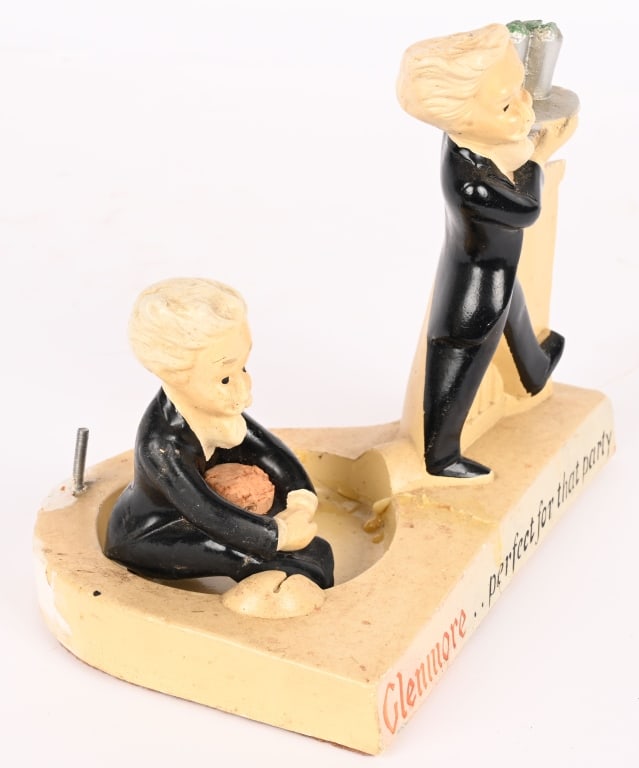 GLENMORE WHISKEY CHALKWARE BOTTLE DISPLAY - 4