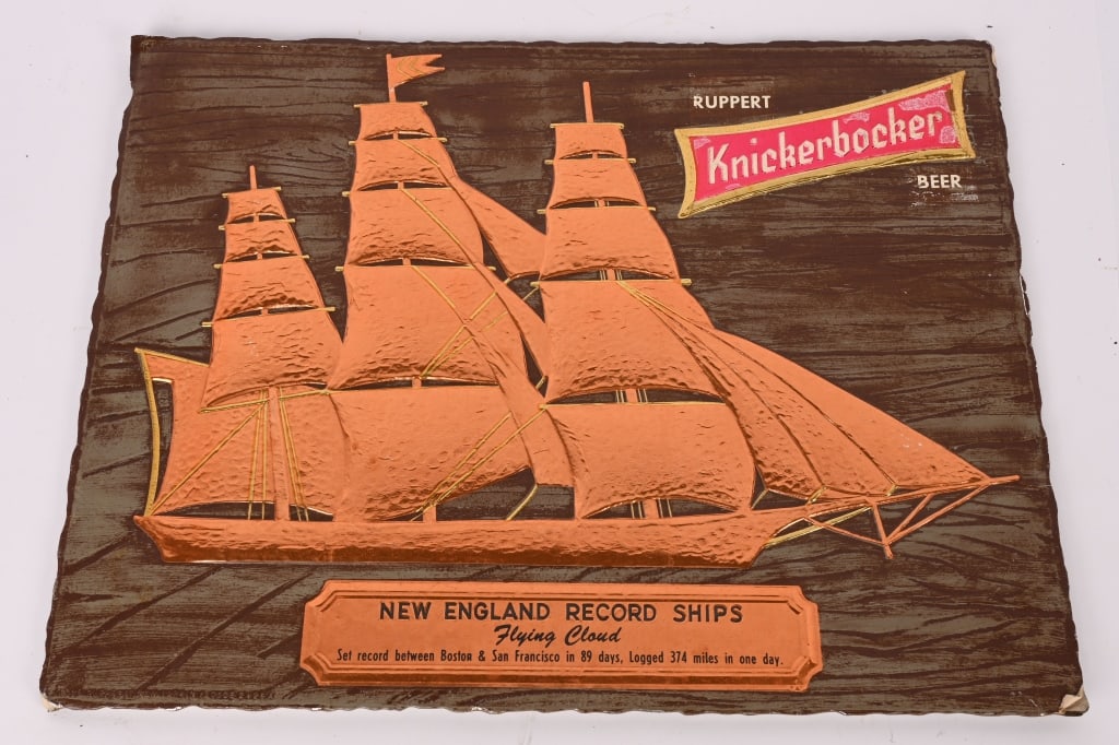KNICKERBOCKER BEER FLYING CLOUD SHIP FOIL SIGN (1 of 3)