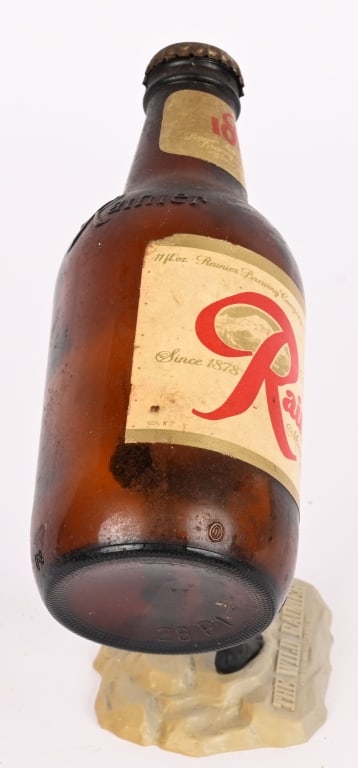 RAINIER BEER WALKING BOTTLE STATUE - 2