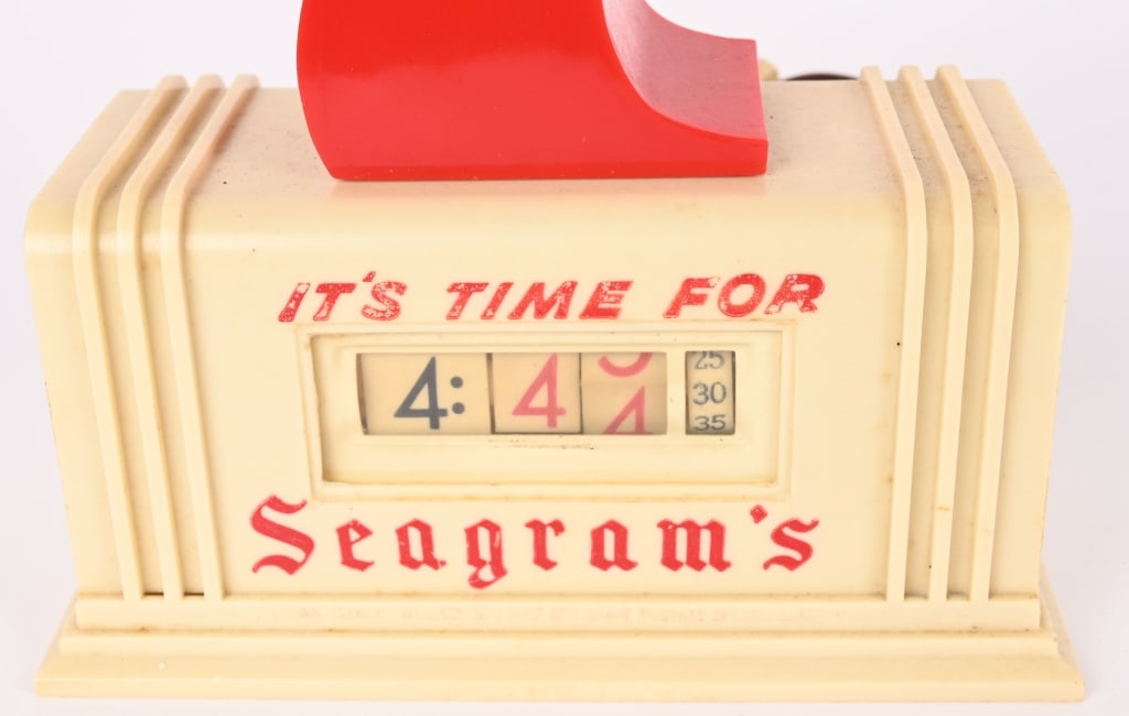 SEAGRAM'S 7 DECO ELECTRIC CLOCK - 2
