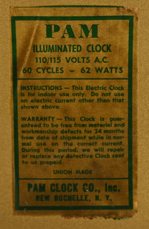 DUKE BEER LIGHTUP PAM CLOCK - 4