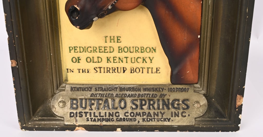 BOOTS & SADDLE BOURBON CHALKWARE PLAQUE - 3