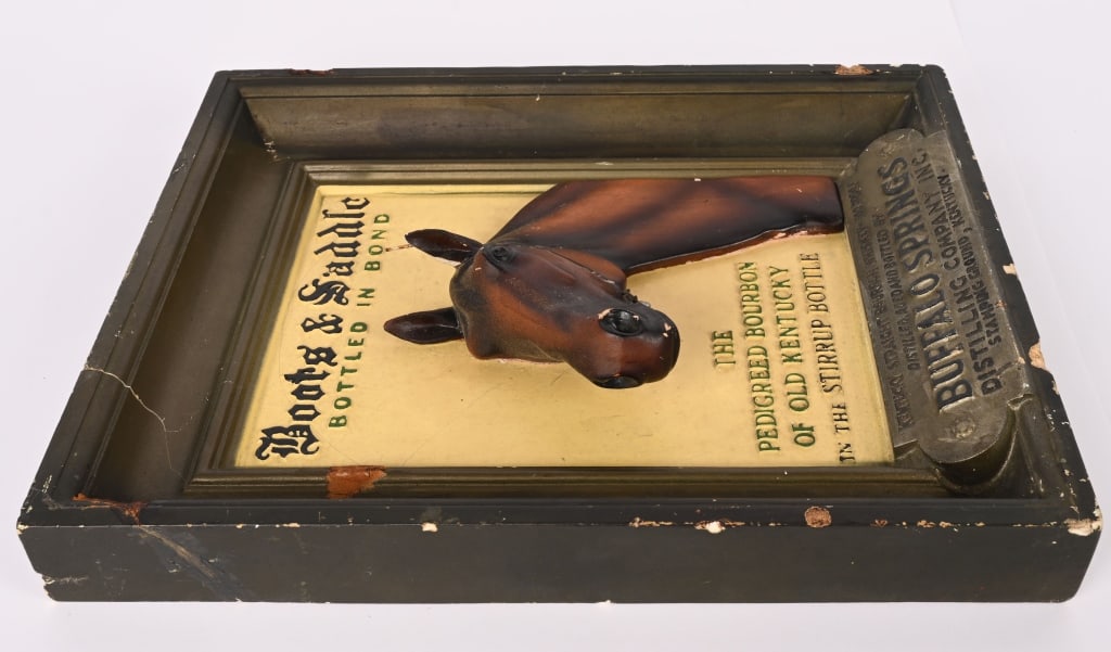 BOOTS & SADDLE BOURBON CHALKWARE PLAQUE - 4