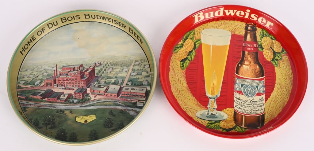 2- BUDWEISER BEER SERVING TRAYS (1 of 12)