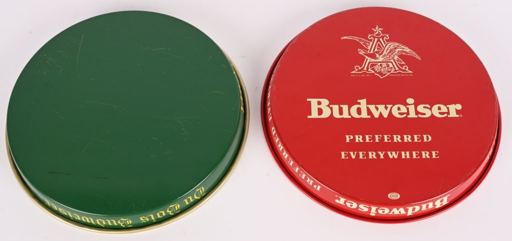 2- BUDWEISER BEER SERVING TRAYS - 6