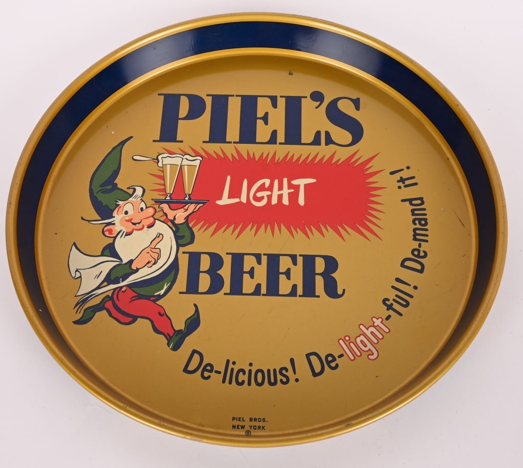 5- VINTAGE BEER SERVING TRAYS - 4