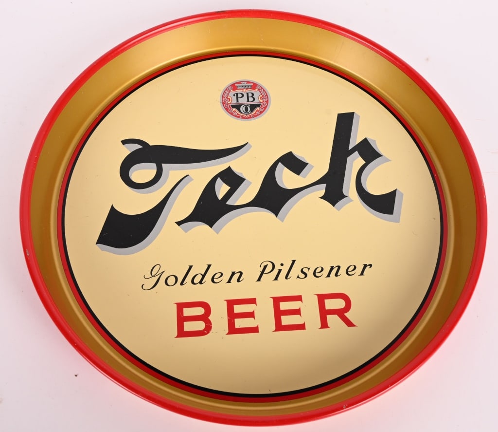 5- VINTAGE BEER SERVING TRAYS - 6