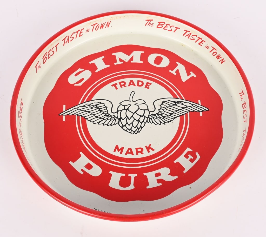 4- VINTAGE BEER SERVING TRAYS - 2