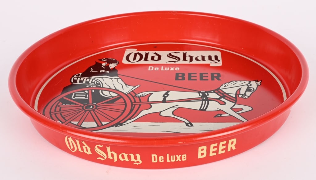 4- VINTAGE BEER SERVING TRAYS - 9