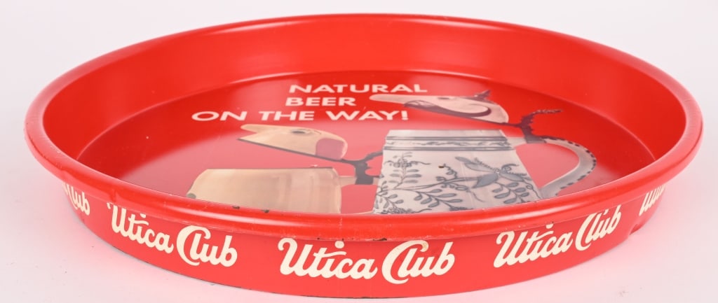3- VINTAGE BEER SERVING TRAYS - 3