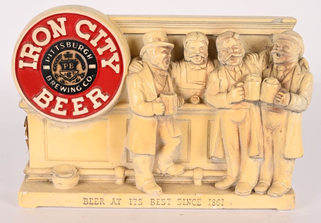 IRON CITY BEER CHALKWARE ADVERTISING STATUE (1 of 3)
