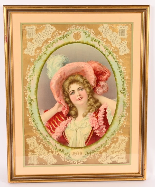 L HOSTER BREWING CO 1900 LITHO CALENDAR (1 of 5)
