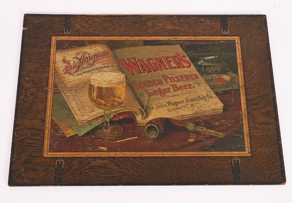 WAGNER'S BEER LITHO ON WOOD SIGN (1 of 4)