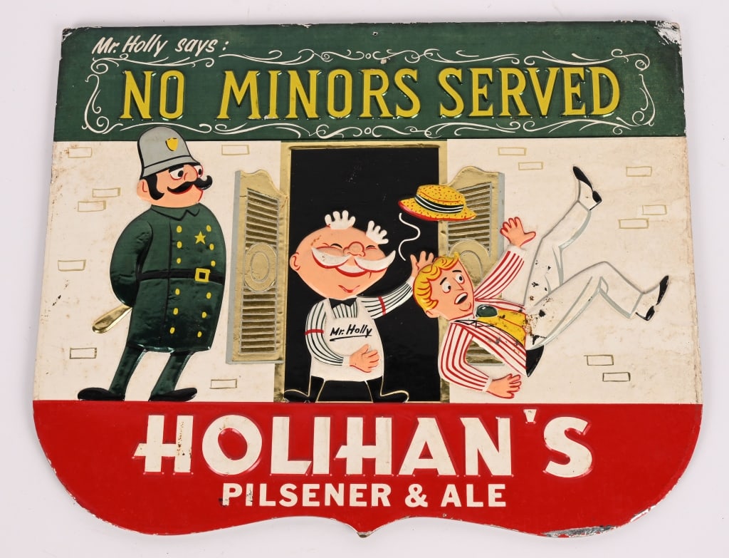 HOLIHAN'S PILSNER ALE FOIL SIGN (1 of 2)
