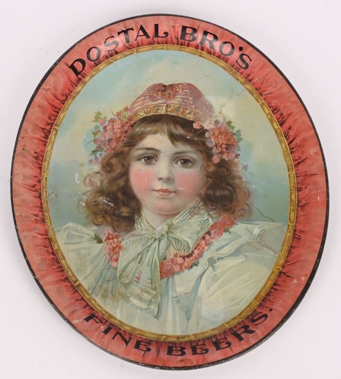 DOSTAL BRO'S FINE BEER ADVERTISING TRAY (1 of 4)
