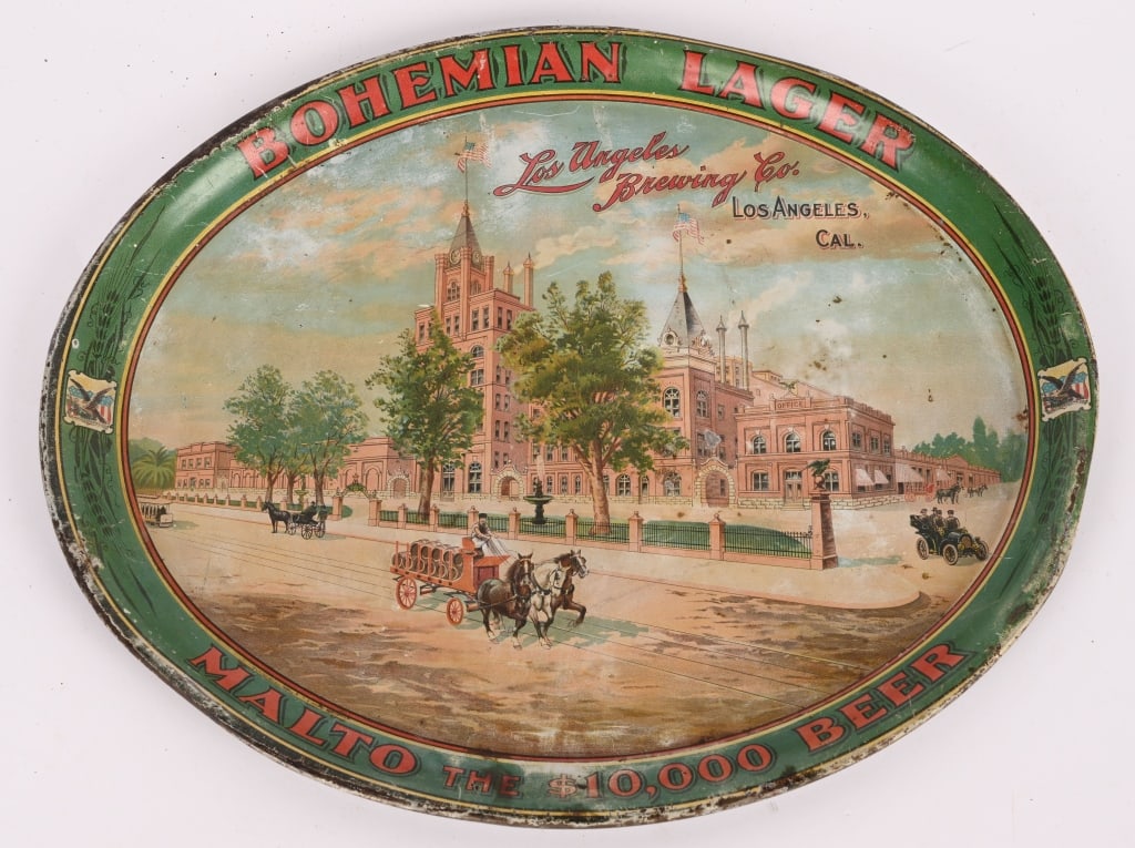 LOS ANGELES BREWING CO ADVERTISING TRAY (1 of 4)