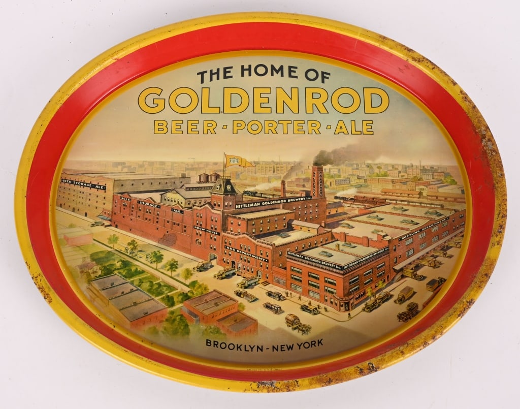 GOLDENROD BEER ADVERTISING TRAY (1 of 4)