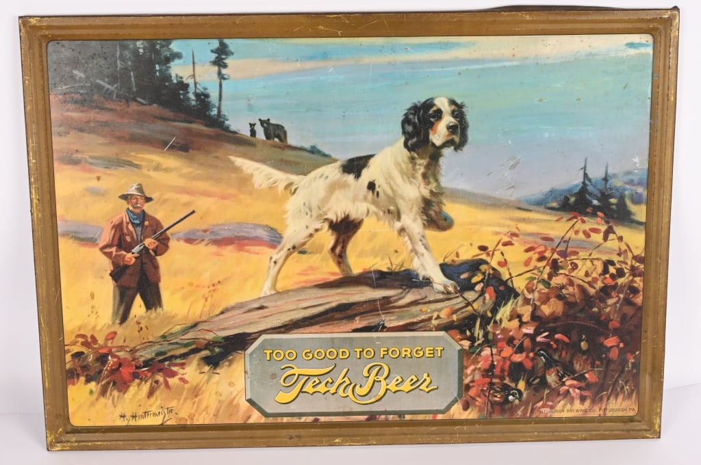 TECH BEER TIN SELF FRAMED SIGN (1 of 5)