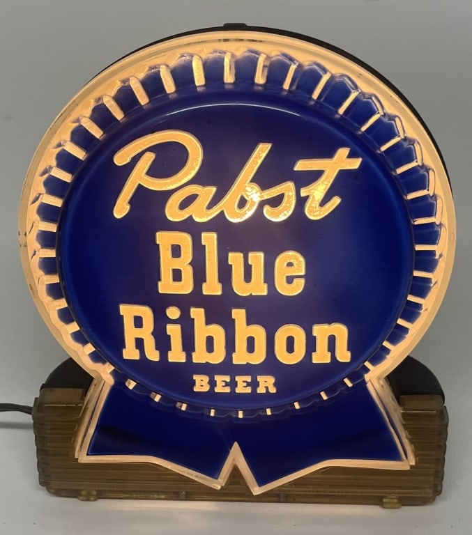 PABST BLUE RIBBON LIGHTUP SHELF SIGN (1 of 2)