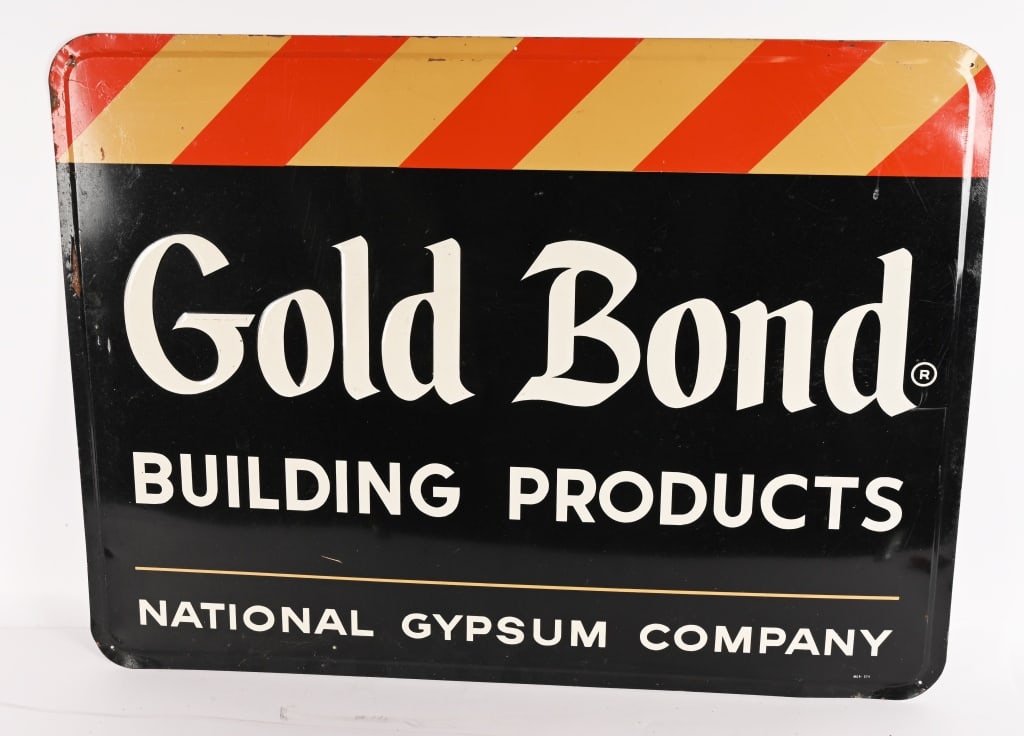 GOLD BOND BUILDING PRODUCTS EMBOSSED TIN SIGN (1 of 5)
