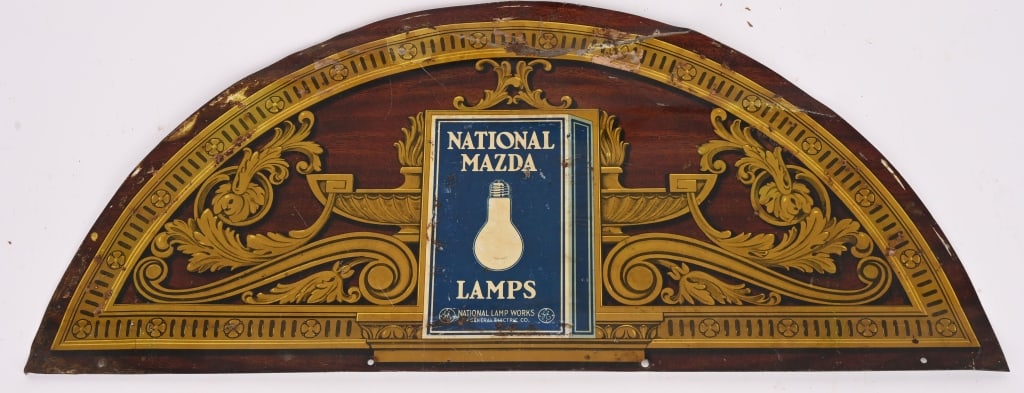 GE NATIONAL MAZDA LAMPS TIN SIGN (1 of 3)