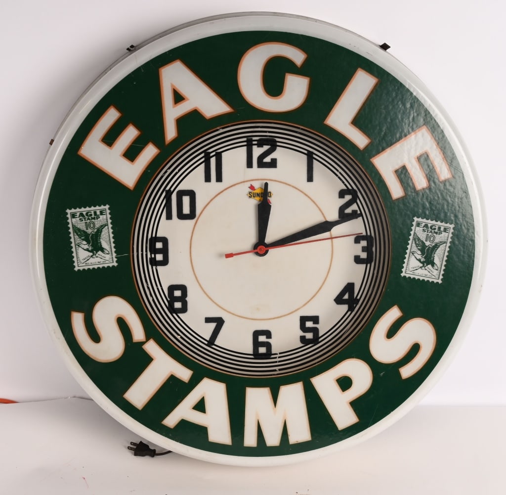 SUNOCO EAGLE STAMPS CLOCK (1 of 3)