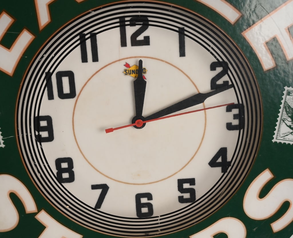 SUNOCO EAGLE STAMPS CLOCK - 2