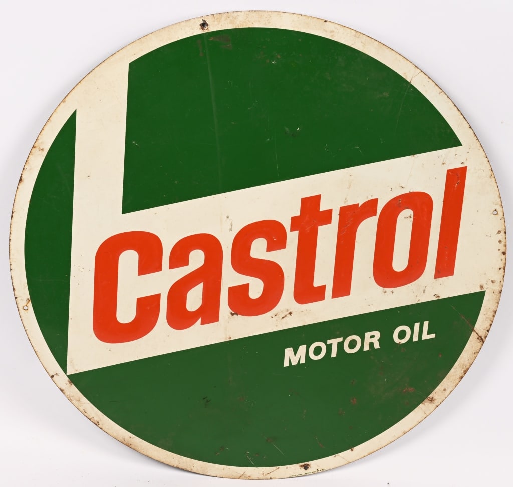 CASTROL MOTOR OIL EMBOSSED TIN SIGN (1 of 2)