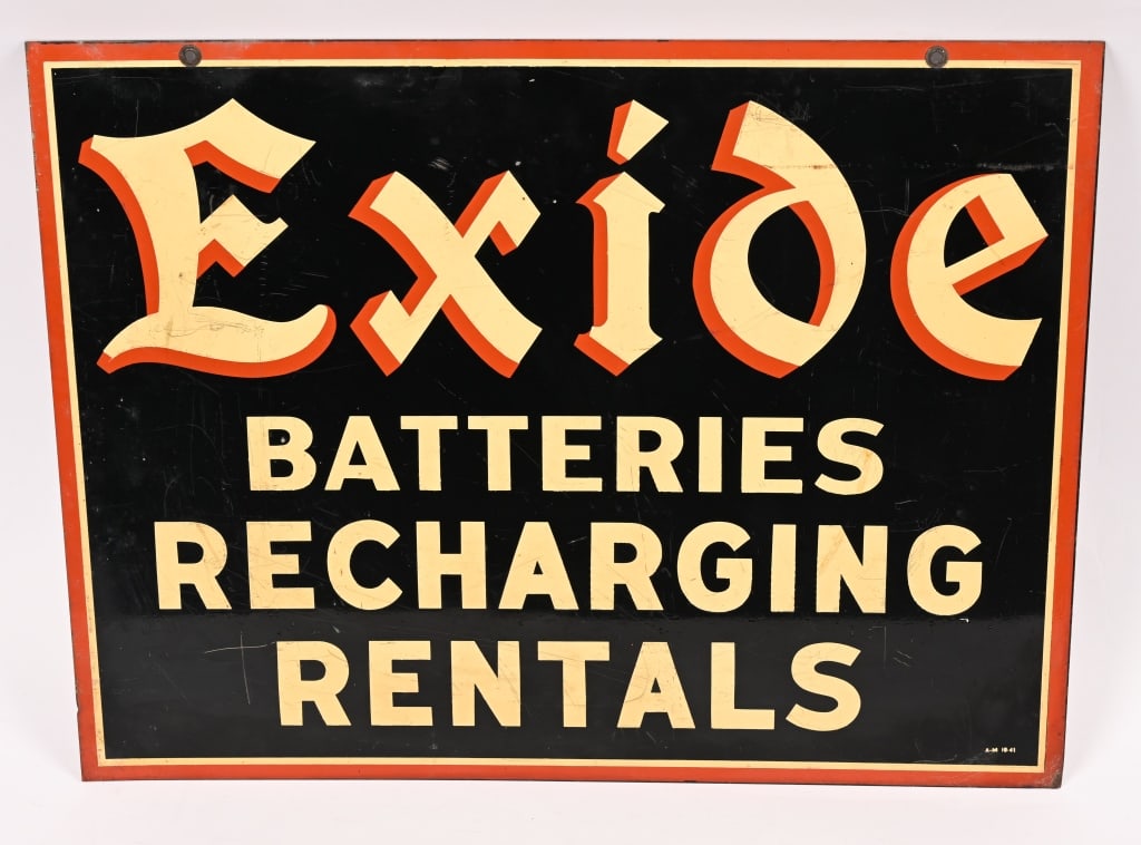 EXIDE BATTERIES RECHARGING RENTALS DST SIGN (1 of 2)