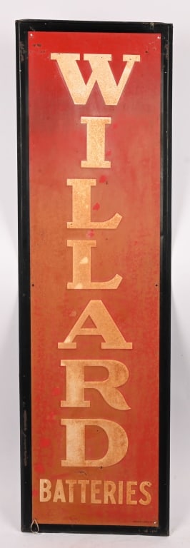 WILLARD TIRES EMBOSSED TIN SIGN (1 of 5)