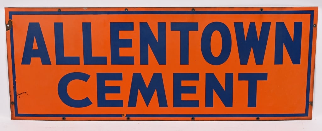 ALLENTOWN CEMENT PORCELAIN SIGN (1 of 4)