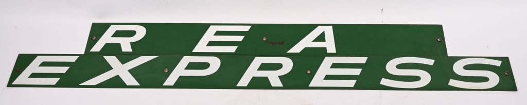 REA EXPRESS 2-PIECE PORCELAIN SIGN (1 of 4)