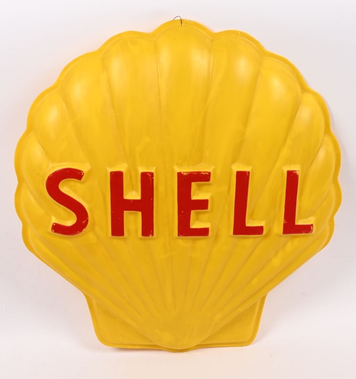 SHELL GASOLINE PLASTIC SIGN (1 of 2)