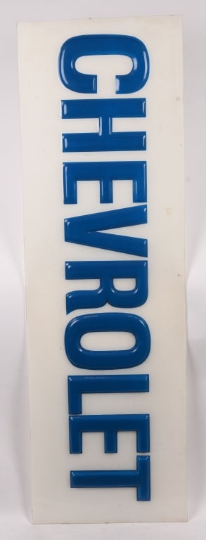 CHEVROLET PLASTIC SIGN - 2