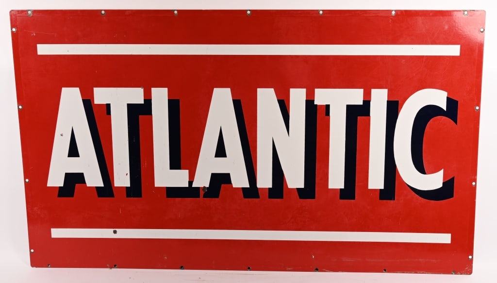 ATLANTIC DOUBLE SIDED PORCELAIN STATION SIGN (1 of 6)