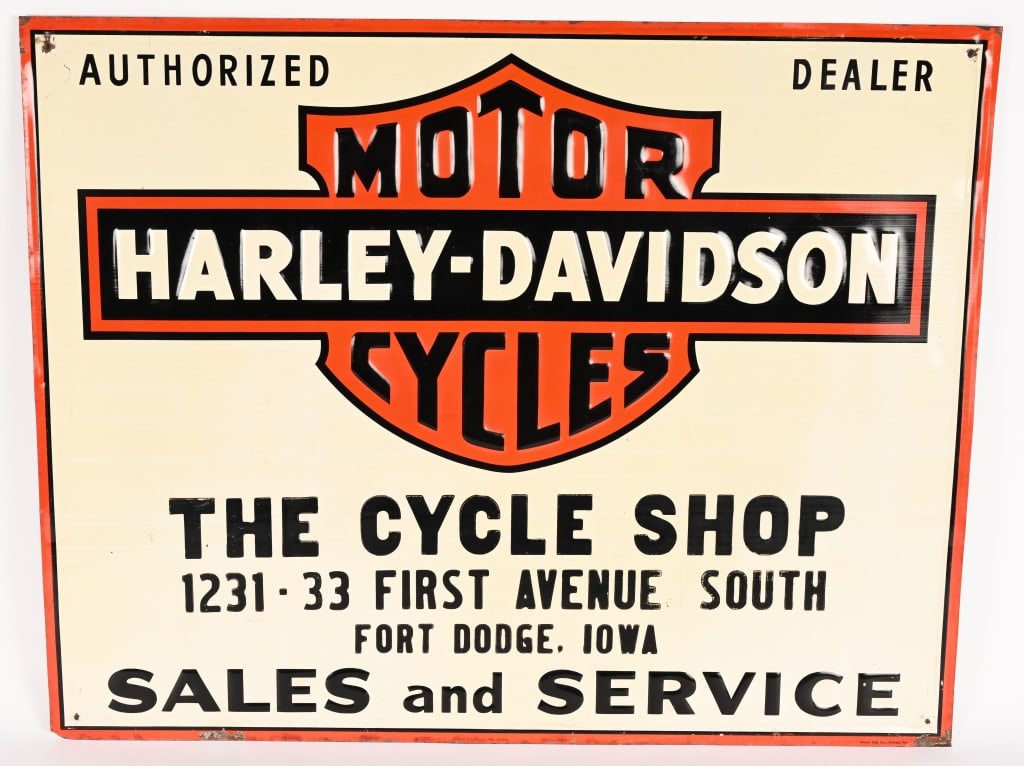 HARLEY DAVIDSON AUTHORIZED DEALER TIN SIGN (1 of 6)