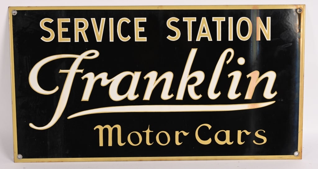 FRANKLIN MOTOR CAR DOUBLE SIDED PORCLEAIN SIGN (1 of 2)