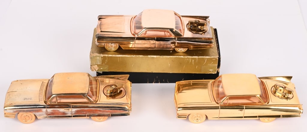 3- LARGE COMBINATION CADILLAC FIGURAL LIGHTERS (1 of 8)