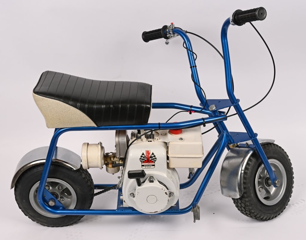 RUTTMAN MINI BIKE: Ruttman Mini Bike. Restored condition. 5HP Tscumshe Engine. Still has good compression. This collection of mini bikes have just come out of long term storage. They have been cleaned and checked for co