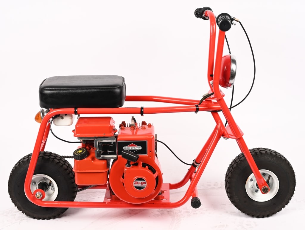 RUTTMAN MINI BIKE: Ruttman Mini Bike. Restored condition. 3HP Briggs Straton Engine. Still has good compression. This collection of mini bikes have just come out of long term storage. They have been cleaned and checked