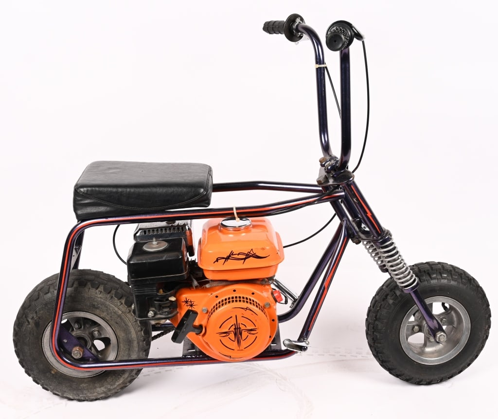 RUTTMAN MINI BIKE: Ruttman Mini Bike. Restored condition. Honda Engine. Still has good compression. This collection of mini bikes have just come out of long term storage. They have been cleaned and checked for compressi