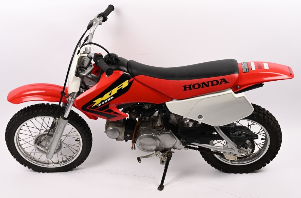 HONDA XR 70R DIRT BIKE: Honda XR 70R Dirt Bike. All original in exceptional condition. Still has good compression. This collection of mini bikes have just come out of long term storage. They have been cleaned and checked for