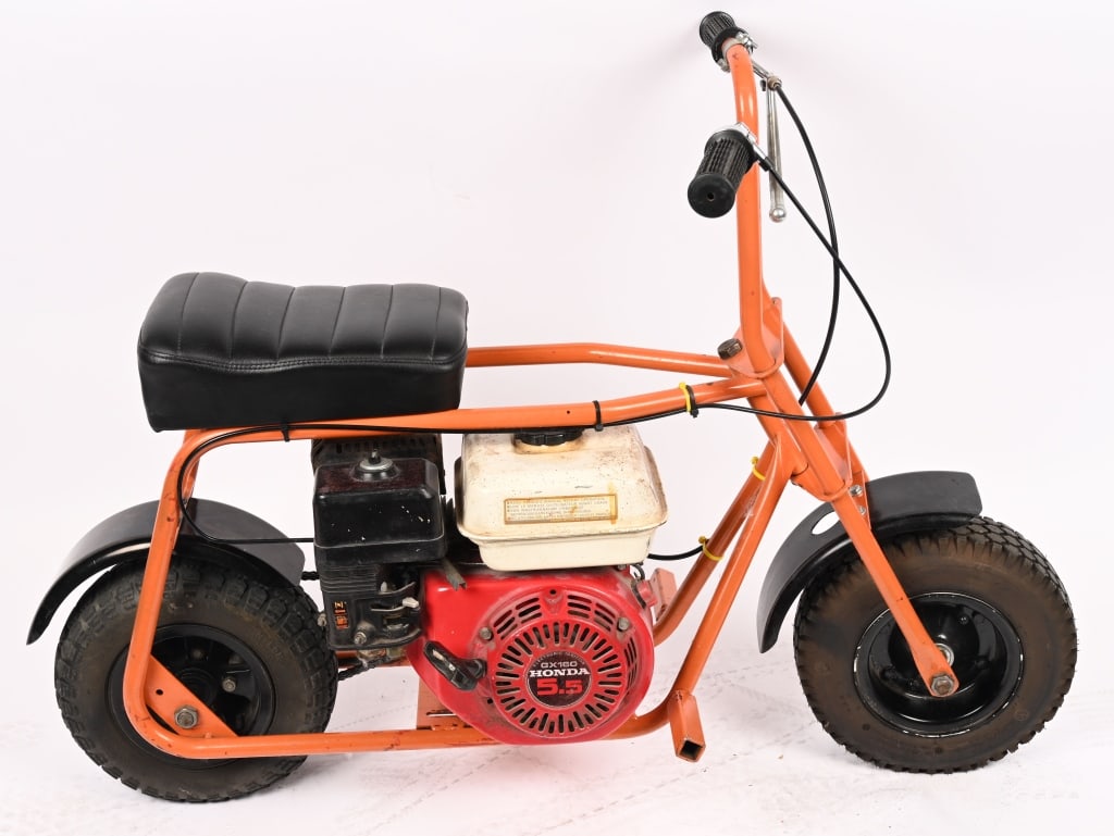 RUTTMAN MINI BIKE: Ruttman Mini Bike. Restored condition. Honda 5.5 Engine. Still has good compression. This collection of mini bikes have just come out of long term storage. They have been cleaned and checked for