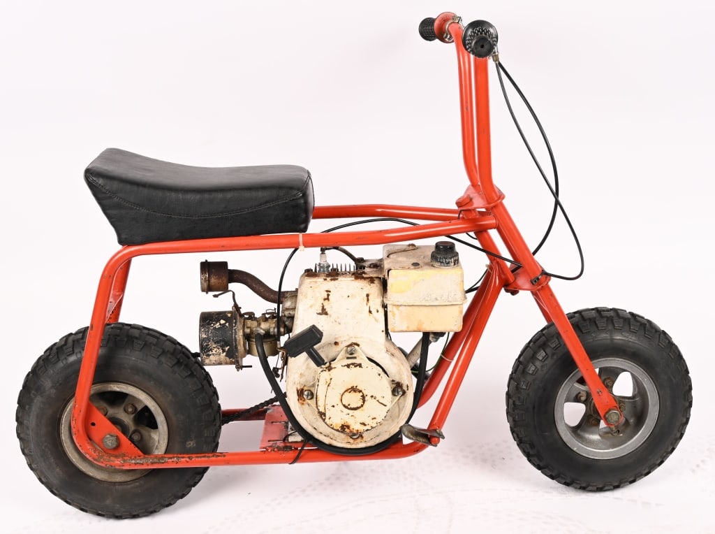 RUTTMAN MINI BIKE: Ruttman Mini Bike. Briggs Straton Engine. Still has good compression. This collection of mini bikes have just come out of long term storage. They have been cleaned and checked for compression but not