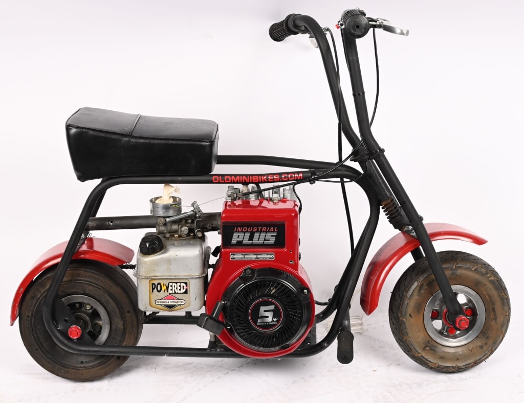 LIL INDIAN MINI BIKE: Lil Indian Mini Bike. 5 Briggs Straton Engine. Still has good compression. Still has good compression. This collection of mini bikes have just come out of long term storage. They have been cleaned