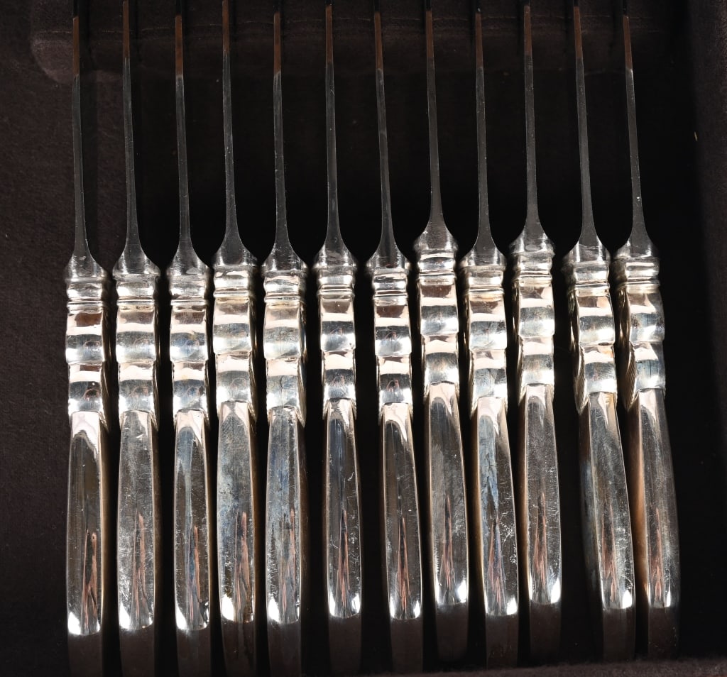 GEORG JENSEN STERLING SILVER FLATWARE SERVICE - 3
